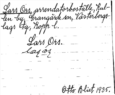 Bild på arkivkortet för arkivposten Lars Ors