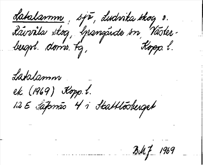Bild på arkivkortet för arkivposten Latalamm
