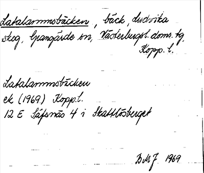 Bild på arkivkortet för arkivposten Latalammsbäcken