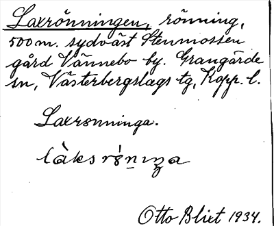 Bild på arkivkortet för arkivposten Laxrönningen