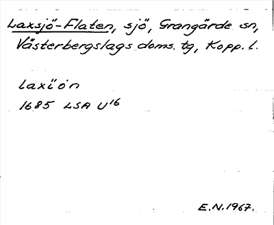 Bild på arkivkortet för arkivposten Laxsjö-Flaten