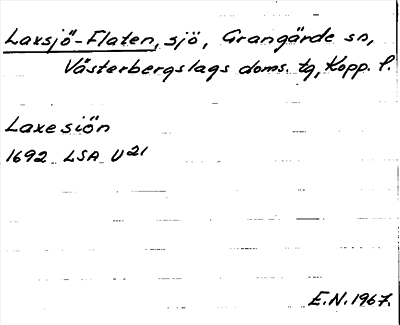 Bild på arkivkortet för arkivposten Laxsjö-Flaten
