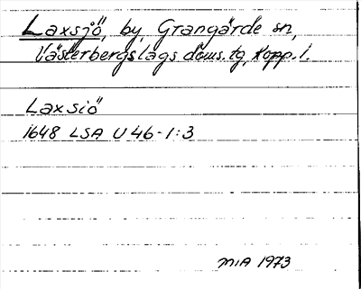 Bild på arkivkortet för arkivposten Laxsjö