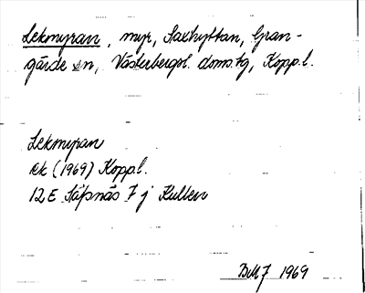 Bild på arkivkortet för arkivposten Lekmyran