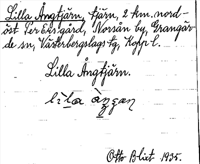 Bild på arkivkortet för arkivposten Lilla Ångtjärn