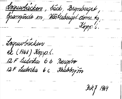Bild på arkivkortet för arkivposten Logruvbäcken