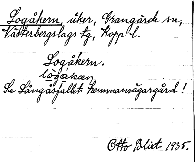 Bild på arkivkortet för arkivposten Logåkern, se Långåsfallet hemmansägargård