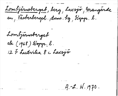 Bild på arkivkortet för arkivposten Lomtjärnsberget
