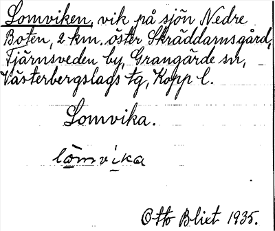 Bild på arkivkortet för arkivposten Lomviken