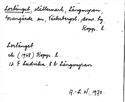 Bild på arkivkortet för arkivposten Lortänget
