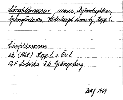 Bild på arkivkortet för arkivposten Långblåmossen