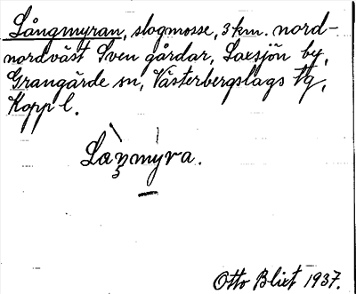 Bild på arkivkortet för arkivposten Långmyran