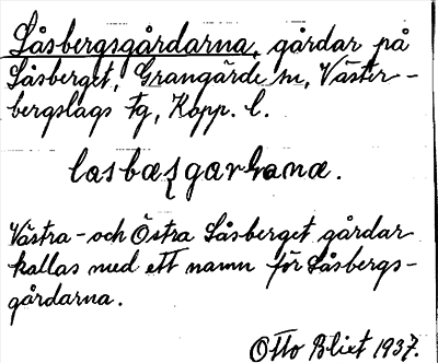 Bild på arkivkortet för arkivposten Låsbergsgårdarna