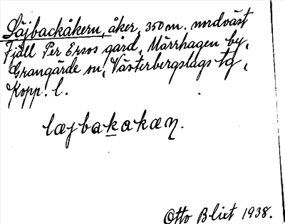 Bild på arkivkortet för arkivposten Läjbackåkern