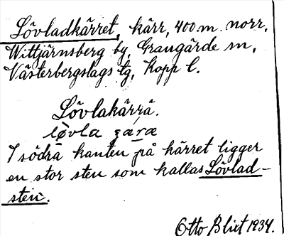 Bild på arkivkortet för arkivposten Lövladkärret