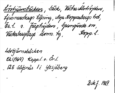 Bild på arkivkortet för arkivposten Lövtjärnsbäcken