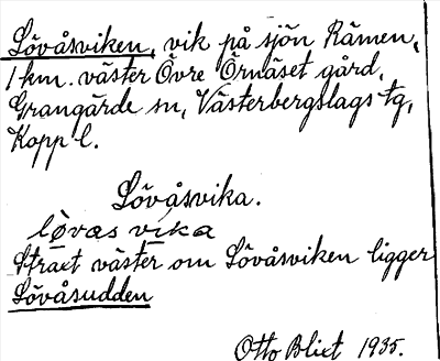 Bild på arkivkortet för arkivposten Lövåsviken