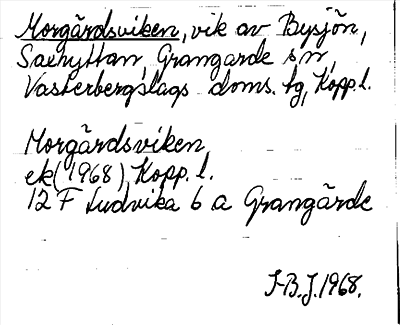 Bild på arkivkortet för arkivposten Morgärdsviken
