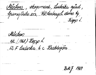 Bild på arkivkortet för arkivposten Mårtens