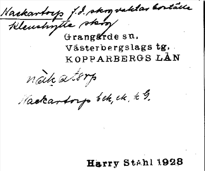 Bild på arkivkortet för arkivposten Nackartorp
