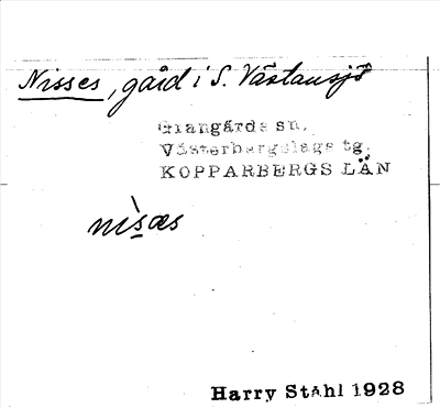 Bild på arkivkortet för arkivposten Nisses