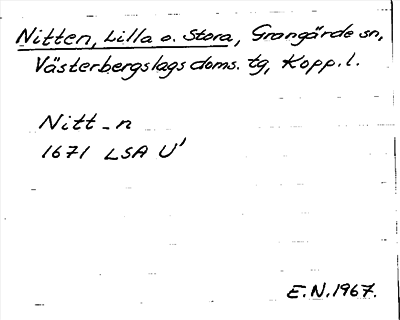Bild på arkivkortet för arkivposten Nitten, Lilla o. Stora