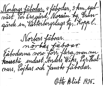 Bild på arkivkortet för arkivposten Norbergs fäbodar