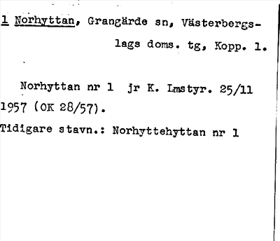 Bild på arkivkortet för arkivposten Norhyttan