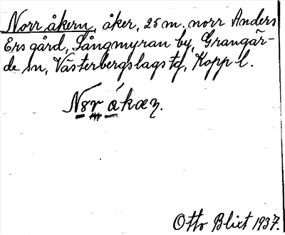 Bild på arkivkortet för arkivposten Norr åkern