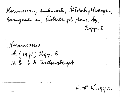 Bild på arkivkortet för arkivposten Norrmossen