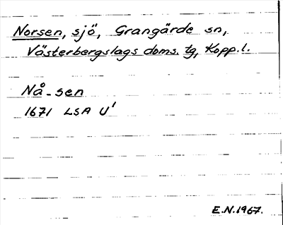 Bild på arkivkortet för arkivposten Norsen