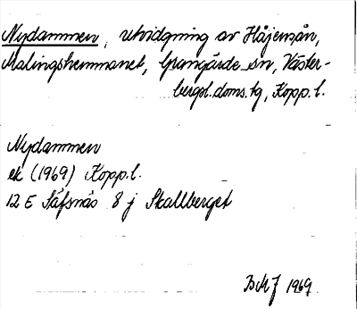 Bild på arkivkortet för arkivposten Nydammen