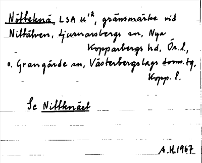 Bild på arkivkortet för arkivposten Nötteknä, se Nittenäset