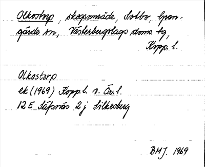 Bild på arkivkortet för arkivposten Olkostorp