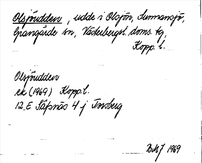Bild på arkivkortet för arkivposten Olsjöudden