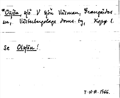Bild på arkivkortet för arkivposten *Osjön, se Olsjön