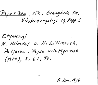 Bild på arkivkortet för arkivposten Pajoviken
