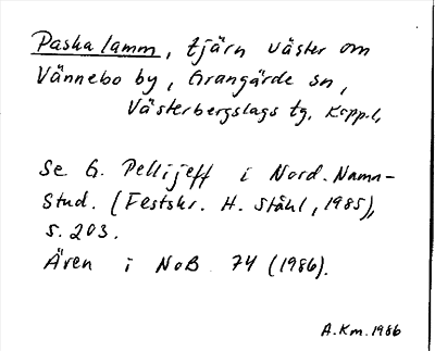 Bild på arkivkortet för arkivposten Paskalamm