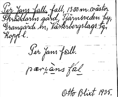 Bild på arkivkortet för arkivposten Per Jans fall