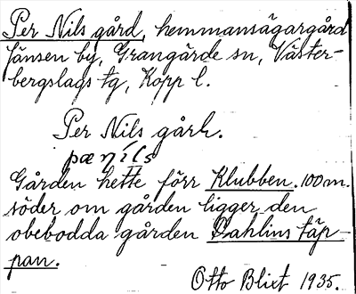 Bild på arkivkortet för arkivposten Per Nils gård