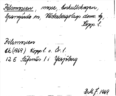 Bild på arkivkortet för arkivposten Pilsmossen