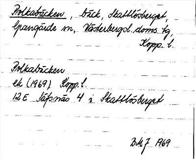 Bild på arkivkortet för arkivposten Polkabäcken