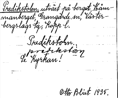 Bild på arkivkortet för arkivposten Predikstolen, se Kyrkan