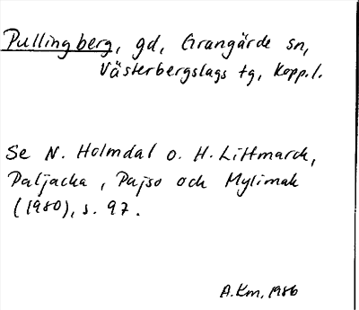 Bild på arkivkortet för arkivposten Pullingberg
