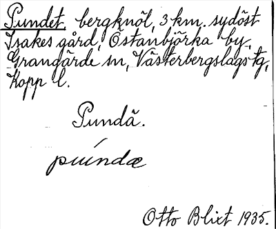 Bild på arkivkortet för arkivposten Pundet