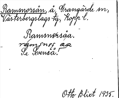 Bild på arkivkortet för arkivposten Ramsnorsån, se Svenså