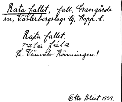 Bild på arkivkortet för arkivposten Rata fallet, se Vännebo Rönningen
