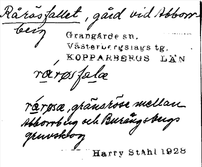 Bild på arkivkortet för arkivposten Rårösfallet