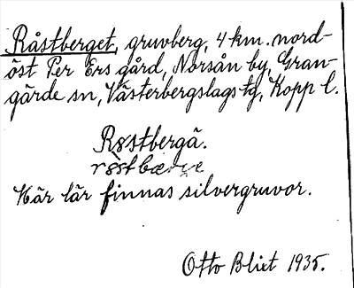 Bild på arkivkortet för arkivposten Råstberget