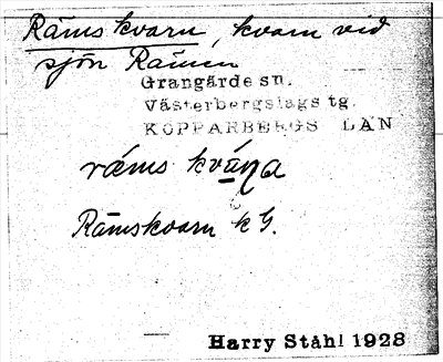Bild på arkivkortet för arkivposten Rämskvarn